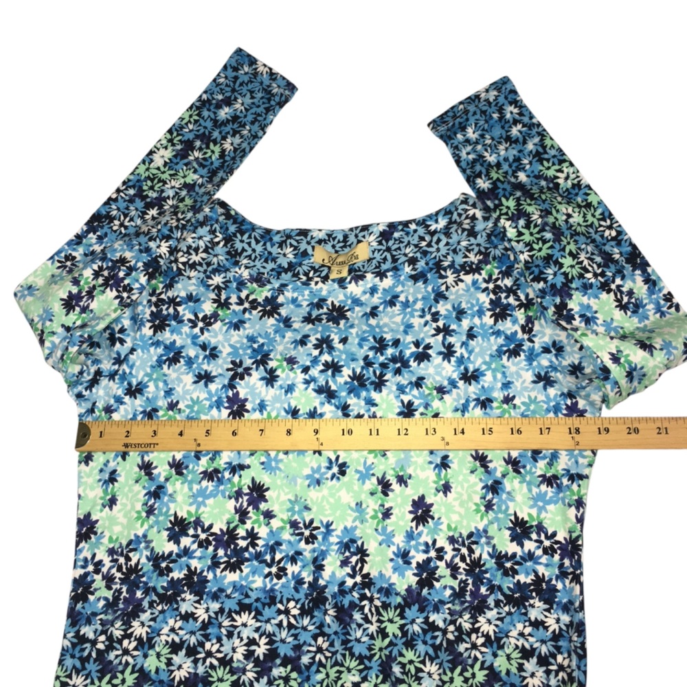 Alexa Rae Floral Multicolor Blue Green Top - Women’s Small NWT - Picture 3 of 12
